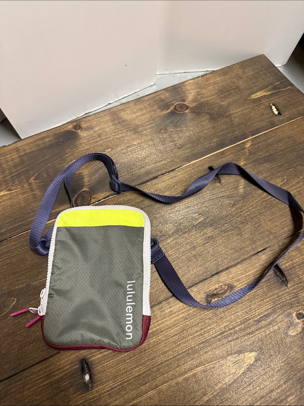 lululemon athletica Small Crossbody Bag in Gray, Yellow, Purple, Burgundy